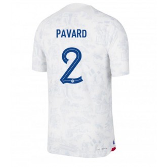Frankrike Benjamin Pavard #2 Borta Kläder VM 2022 Kortärmad